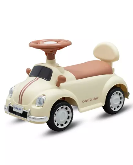 Baby Kiddo Cruiser Loopauto Beige – Retro Stijl en Veiligheid voor Kleintjes