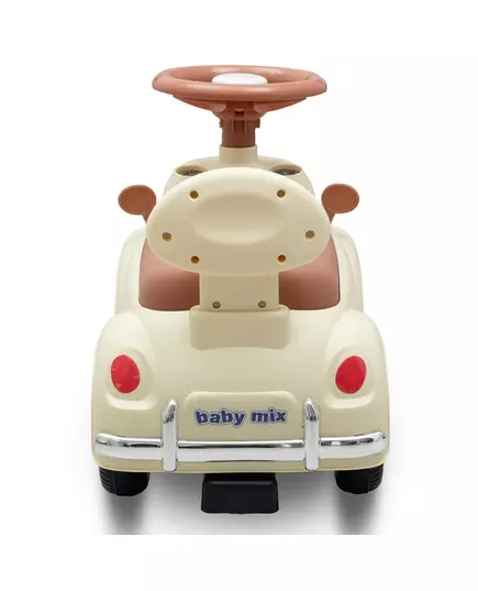 Baby Kiddo Cruiser Loopauto Beige – Retro Stijl en Veiligheid voor Kleintjes
