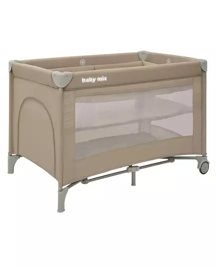 Reisbedje met hangmand beige – inklapbaar campingbedje met matras