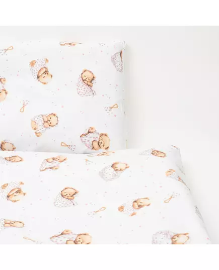 Beddengoedset Baby - Sweet Teddy Bear Roze - Zonder Vulling