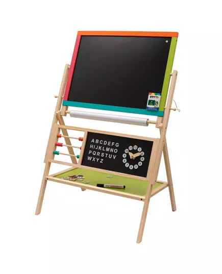 Montessori Houten 2-in-1 Schoolbord - Zwart