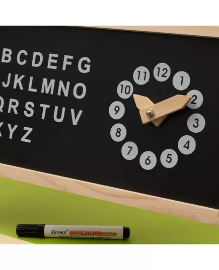 Montessori Houten 2-in-1 Schoolbord - Zwart