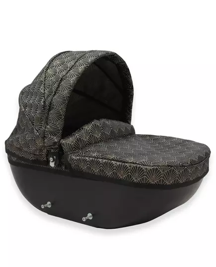 Poppenwagen - COMFORT Zwart Goud - Luxe Wiegwagen - Verstelbare Handgreep