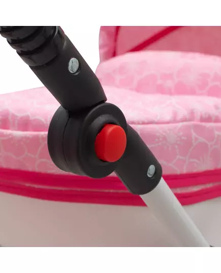 Poppenwagen - COMFORT Roze - Luxe Wiegwagen - Verstelbare Handgreep