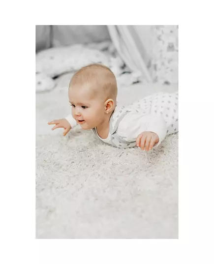 Baby romper - Grijze sterretjes - Voetjes - Maat 62 (3-6 maanden)