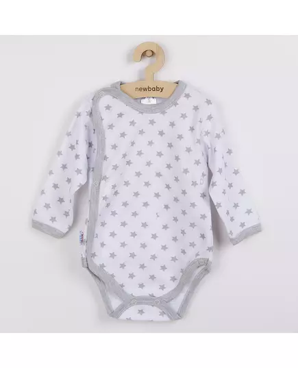 Baby Bodysuit - Lange Mouwen - Grijze Sterren - Maat 50
