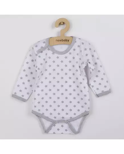 Baby bodysuit - Lange mouwen - Grijze sterretjes - Maat 86 (12-18m)
