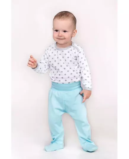 Baby bodysuit - Lange mouwen - Grijze sterretjes - Maat 86 (12-18m)