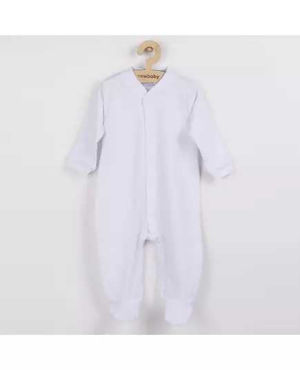 Baby Jumpsuit - Klassiek wit - Lange mouwen - Drukknopen