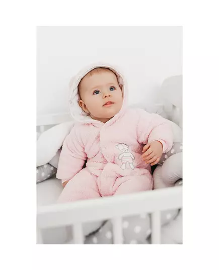 Winter jumpsuit - Nice Bear - roze - maat 74 - 6-9 maanden