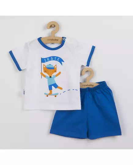 Babyset - T-shirt en korte broek - Vos op skateboard - Maat 62 (3-6 maanden)