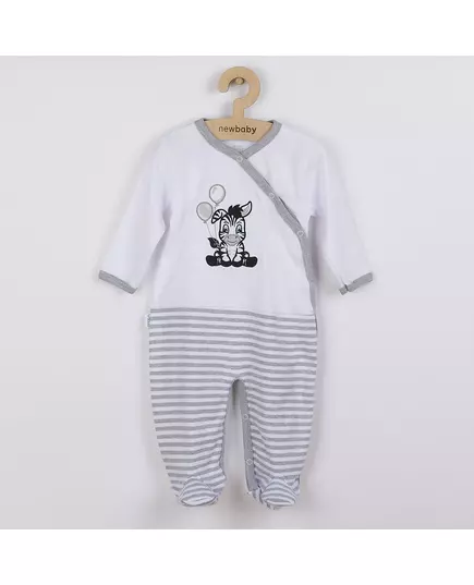 Jumpsuit - Katoen - Zebra Afbeelding - Mouwen met Knoopsluiting