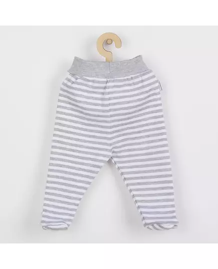 Babybroekje - Grijze en witte strepen - Borduursel zebra met ballonnen