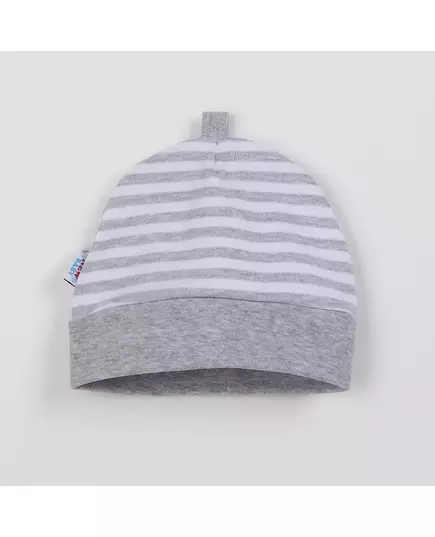 Babymuts - Grijs/Wit - Maat 68 (4-6m) - 100% Katoen - Babyaccessoire
