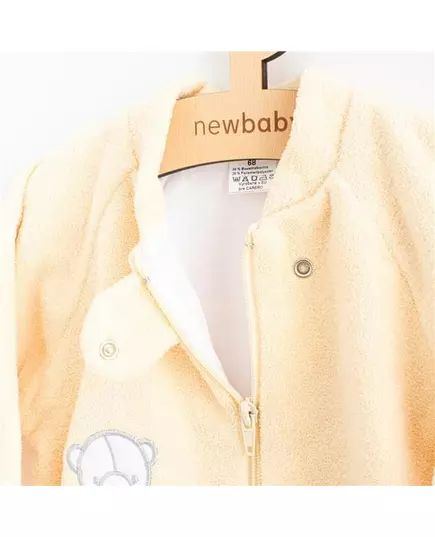 baby slaapzak - terry - teddybeer - gele kleur - maat 86 (12-18 maanden)