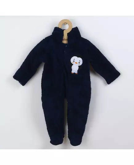Babypyjama - Donkerblauw - Pinguïnapplicatie - Maat 68 (4-6 maanden)