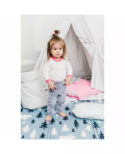 Leggings - Grijs - Fluweelachtige stof - Maat 56 (0-3 maanden)