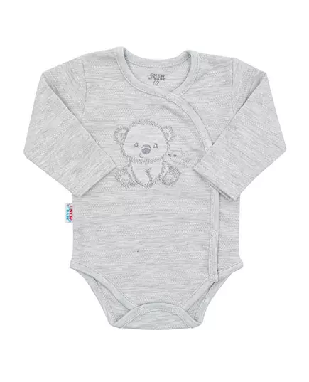 Babyset - Grijs Jasje - Romper met Lange Mouwen - Boxpakje met Mutsje