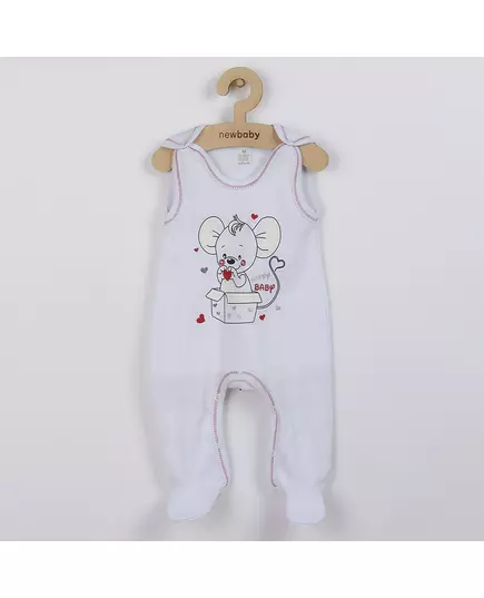Baby onesie - White - Mouse illustratie - Maat 86 (12-18 maanden)