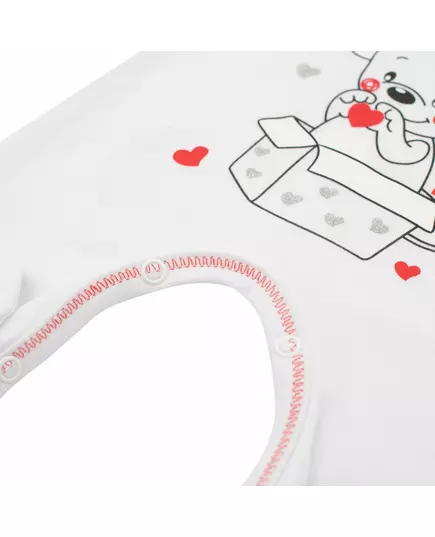 Baby onesie - White - Mouse illustratie - Maat 86 (12-18 maanden)