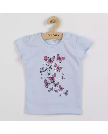 Baby T-shirt met rok - lichtblauw T-shirt - donkerblauwe rok