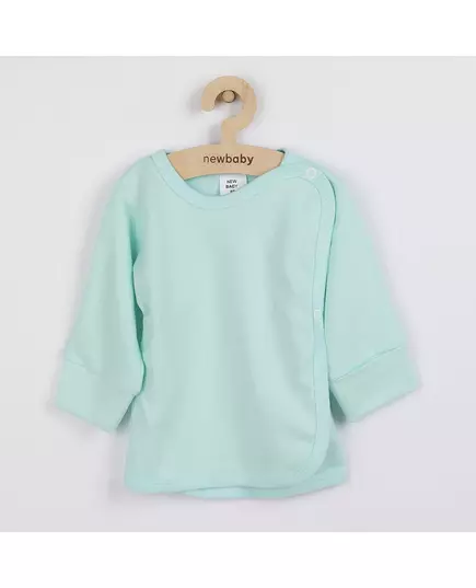 Baby vestje - Lange mouwen - Turquoise - Zijsluiting - Maat 50