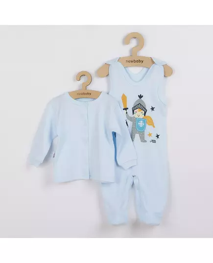 Babyset - 2-delig - Jumpsuit met ridderprint - Vestje met knoopjes
