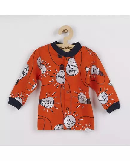 Baby Cotton Coat - Maat 80 - Oranje met gloeilampen - 100% katoen