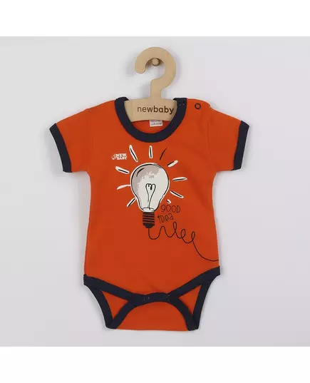Baby bodysuit - Katoen - Oranje - Met korte mouwen - Gloeilamp print