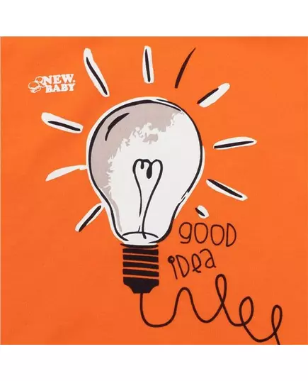 Baby bodysuit - Katoen - Oranje - Met korte mouwen - Gloeilamp print