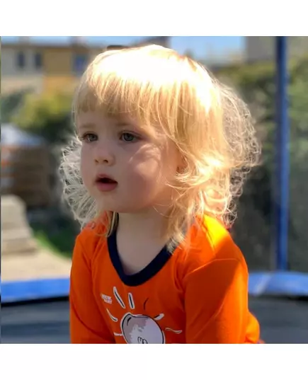 Baby bodysuit - Katoen - Oranje - Met korte mouwen - Gloeilamp print