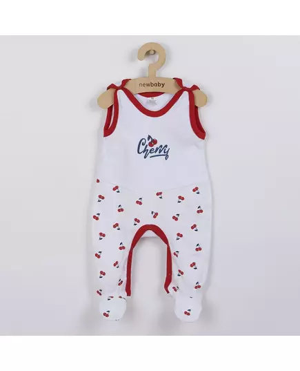 babykleding - onesie - maat 86 (12-18m) - 100% katoen - kersenpatroon
