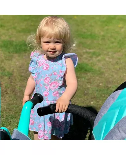 Baby jurk - Zomerjurk - Bloemenprint - Katoen - Maat 56 (0-3 maanden)