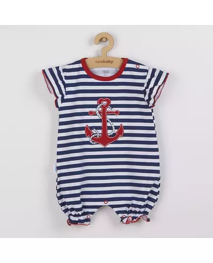 Jumpsuit - Marineblauw - Korte mouwen - 100% Katoen - Baby Overal