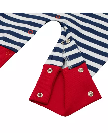 Boys summer jumpsuit - maat 56 (0-3 maanden) - blauw-witte strepen