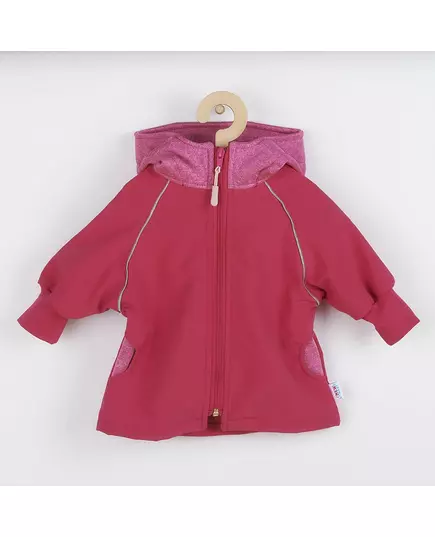 Softshell baby jacket - roze - maat 74 (6-9 maanden) - waterafstotend