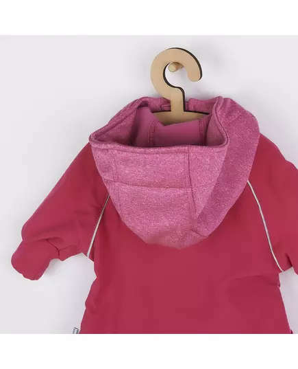 Softshell baby jacket - roze - maat 74 (6-9 maanden) - waterafstotend