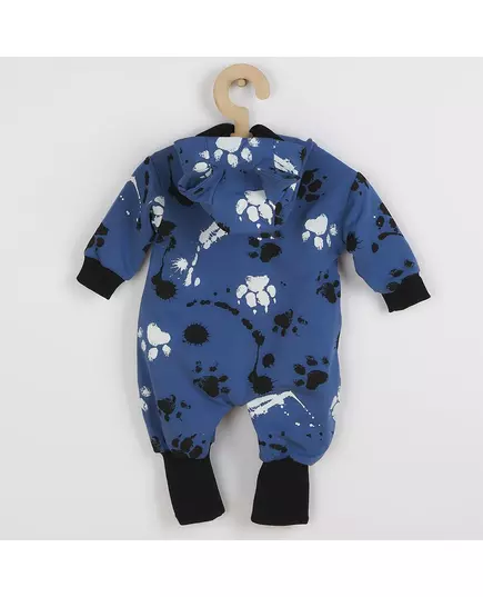 Baby jumpsuit - Hoofddoek met oortjes - Katoen - Blauw