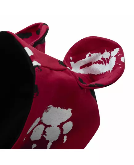Kinderonesie - Bordeauxrood - Capuchon met oogjes - Drukknopen