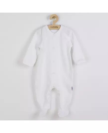 Babypyjama - Wit - Katoen - Jumpsuit - Maat 92 (18-24 maanden)
