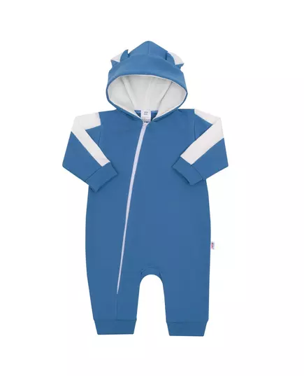 Baby Jumpsuit - blauw - maat 92 (18-24 maanden) - met capuchon en oren