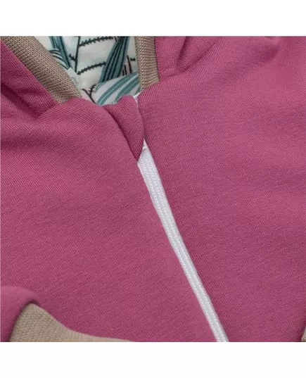 Overalls - Paars-roze - Met capuchon - Rits aan de voorkant