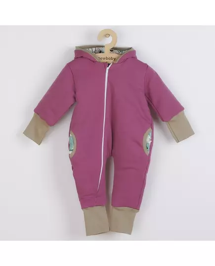 Baby Jumpsuit - Paars - Maat 68 (4-6 maanden) - Met capuchon