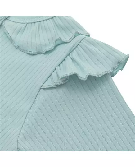 Baby body - Mintgroen - Geribbelde stof - Maat 80 (9-12 maanden)