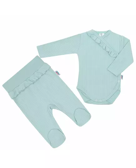 Babykleding - 2-delige set - Romper met lange mouwen - Broek met voetjes