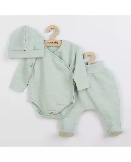 Babyset - 3-delig - Mintgroen - Rompertje met lange mouwen