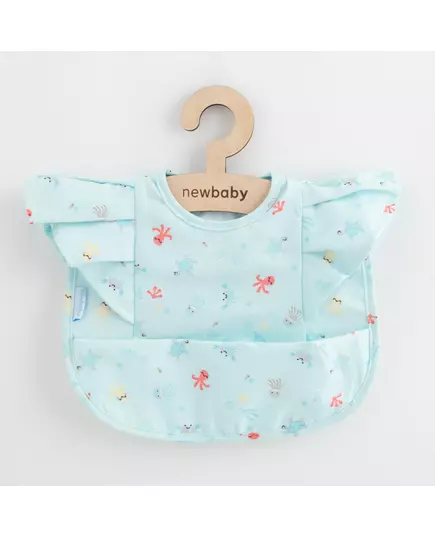 Slabbetje - Lichtblauw - Met ruffles - 35x27 cm - Waterdicht