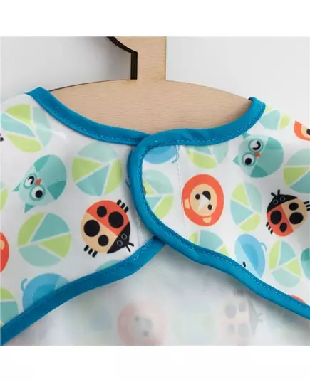slabbetje - 42x35 cm - met dierenprint - klittenbandsluiting
