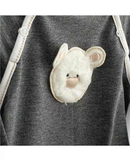 Baby kledingset - Grijs shirt met teddybeer - Lange mouwen