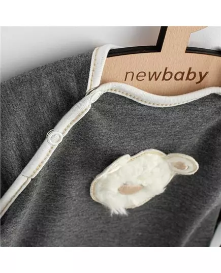 Babyoutfit - Donkergrijs shirt - Beertjes-print - 2-delige set